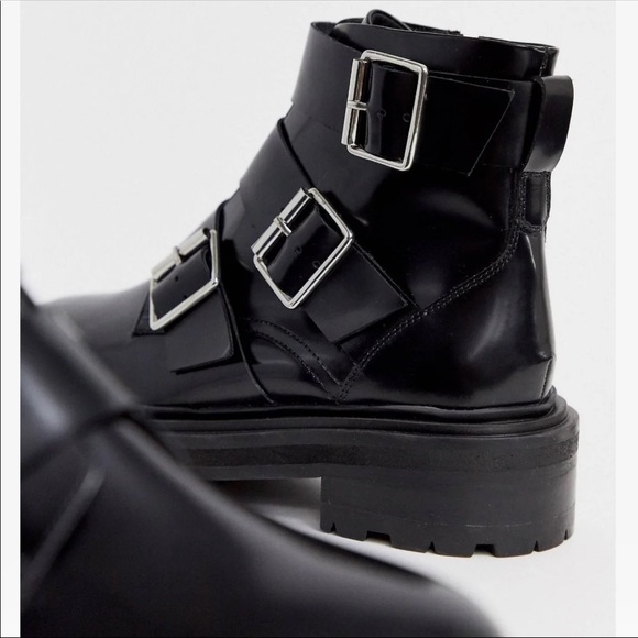 Leather Biker Boots - Picture 2 of 5